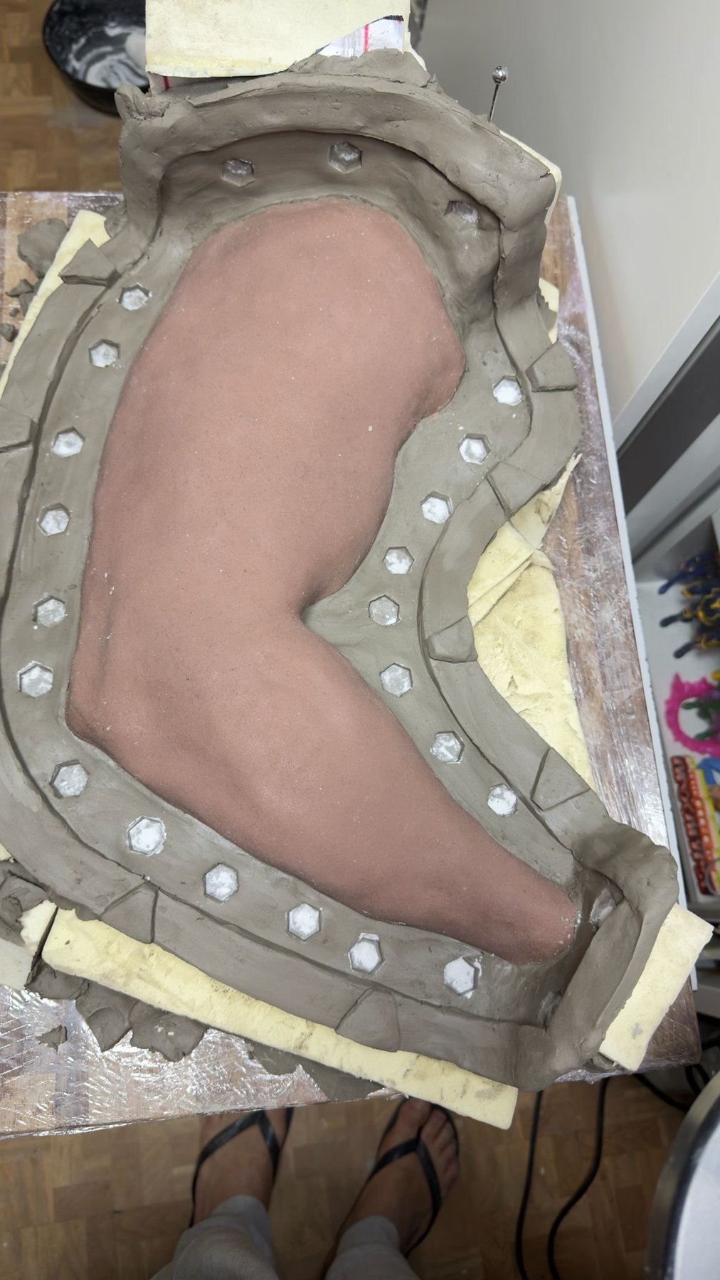 Clay mould-making process for body form