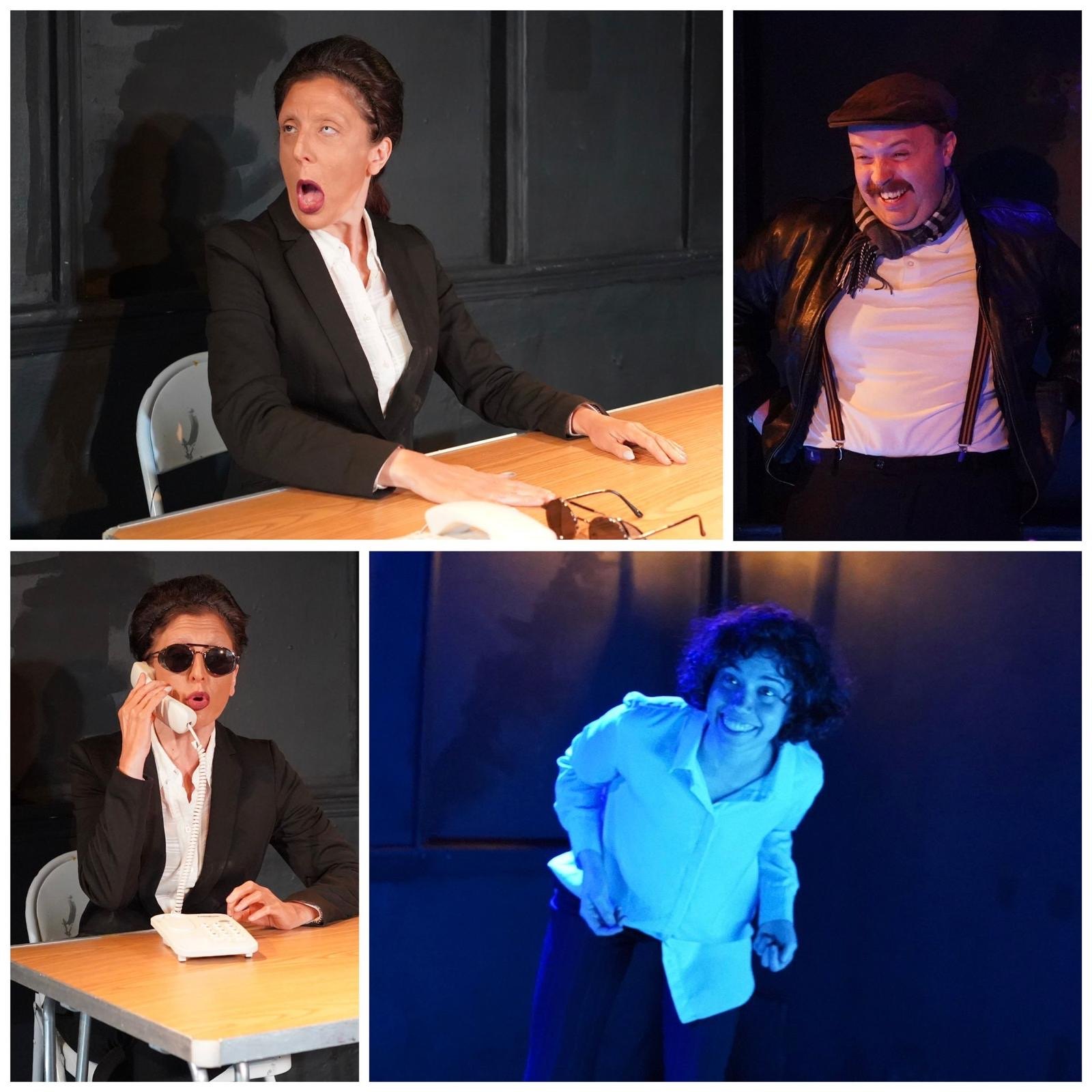 Theatre character makeup and performance collage